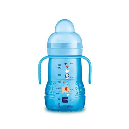 Miniatura 11 de MAM Vaso Entrenador con Boquilla para Niños Pequeños de 1-3, 8 oz. Taza de Transición para Beber con Boquilla Extrasuave, Pezón sin Derrames y Asas
