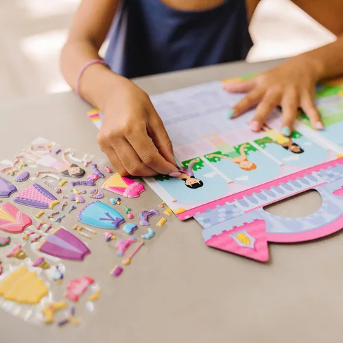 Miniatura 6 de Melissa & Doug Princesa Puffy, juego de adhesivos, Juego de calcomanías infladas - princesa, 1, Azul