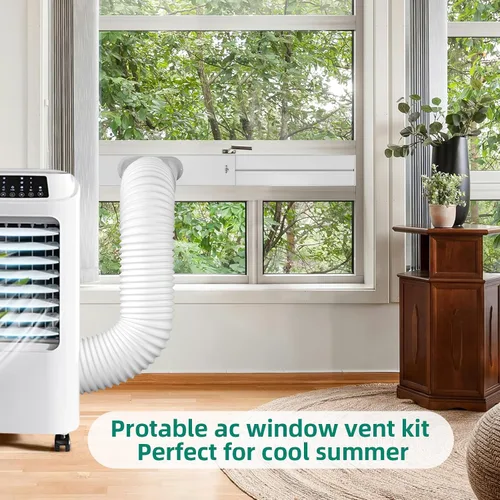 Miniatura 8 de Kit de ventana de aire acondicionado portátil, kit de ventilación de CA universal ajustable con manguera de escape de 5.9 pulgadas para ventanas