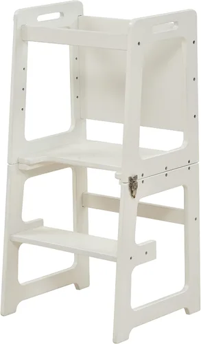 Miniatura 12 de Avenlur Date 4 en 1 Montessori - Taburete plegable de aprendizaje, escritorio, silla y pizarra Madera maciza, extra estable, rieles de seguridad