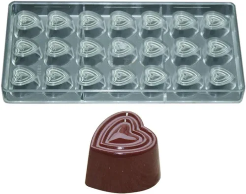 Miniatura 5 de Molde de policarbonato para chocolate, hecho a mano, molde de caramelo de chocolate, herramientas de pastelería, patrón rectangular para hornear