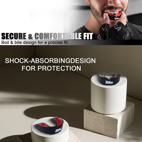 Miniatura 5 de Protector bucal deportivo de doble capa para adultos y jóvenes con funda, protección dental para boxeo, fútbol, artes marciales mixtas, hockey
