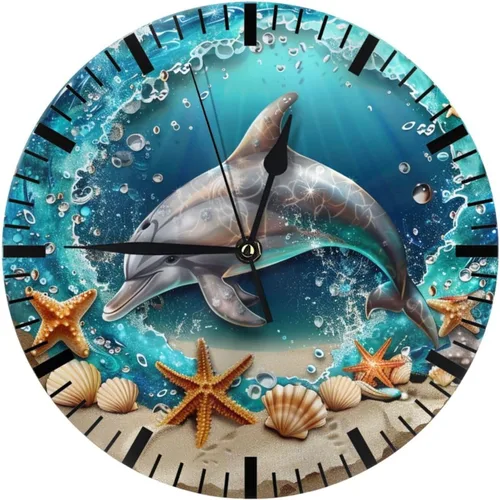 Miniatura 15 de Reloj de pared redondo para cuatro estaciones, árbol de la vida, silencioso, sin tictac, relojes decorativos con pilas, reloj silencioso 9.84