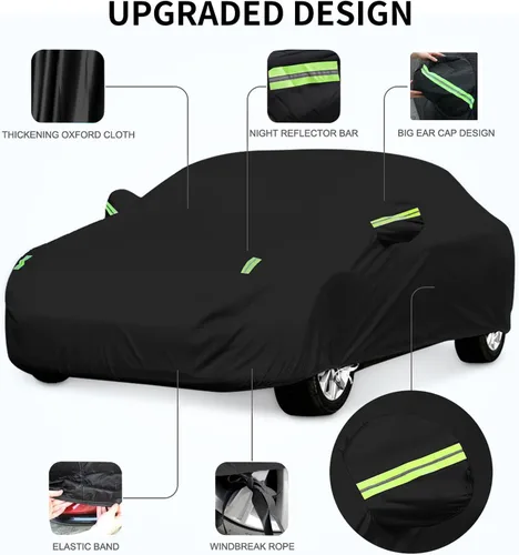 Miniatura 7 de Ajuste personalizado para funda de auto Audi, para todo tipo de clima, impermeable, para todo tipo de clima, protección UV, resistente al viento