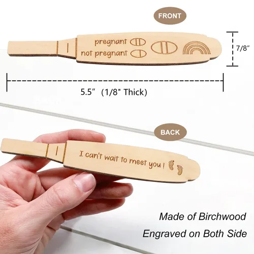 Miniatura 2 de Blinking Stars Anuncios de embarazo sorpresa para papá, abuelos, tía, tío, caja de madera para prueba de embarazo positiva y caja de recuerdos