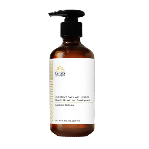 Kerala Ayurveda Aceite de bienestar diario para niños (Lakshadi Thailam) – Aceite de masaje corporal diario para niños – Apoya la movilidad