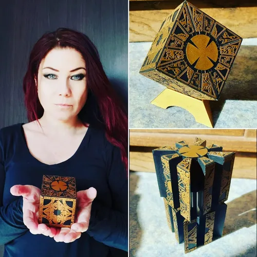 Miniatura 5 de Hellraiser - Caja de rompecabezas, configuración de lamentos, cenobites de Halloween con cabeza de alfiler para cosplay (estilo A)