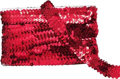 Miniatura 30 de Mandala Crafts Cinta elástica de lentejuelas – 1.5 pulgadas, ribete elástico de lentejuelas amarillas para coser diadema de vestido, 10 yardas