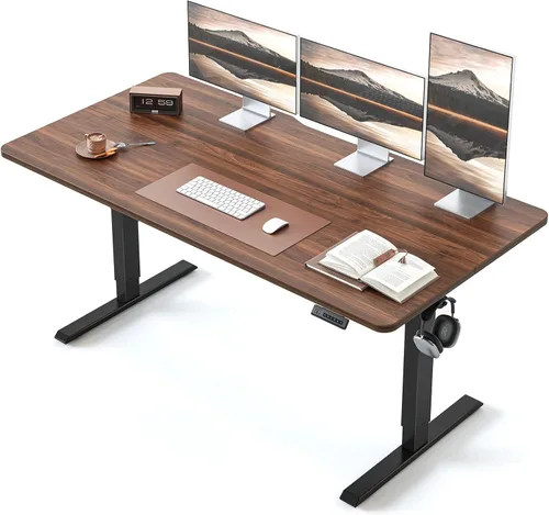 Miniatura 11 de BANTI Escritorio de pie de 48 × 24 pulgadas, ergonómico, altura eléctrica ajustable, para sentarse y ponerse de pie, escritorio de oficina para Arce