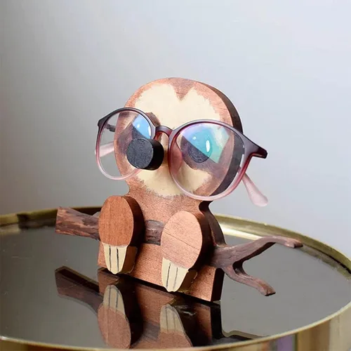 Miniatura 8 de Divertido soporte de lentes de animales, bonita exhibición de gafas de sol en forma de gato, soporte para gafas de mascotas para decoración