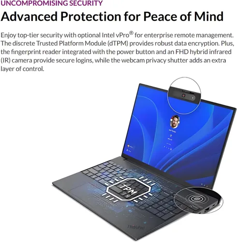 Miniatura 4 de Lenovo ThinkPad E16 Gen 3 Business Laptop Computer, Intel Ultra 7 255H (2026 Edition), 16GB DDR5 & 1TB SSD, Long Battery Life, AI-Ready, Fingerprint