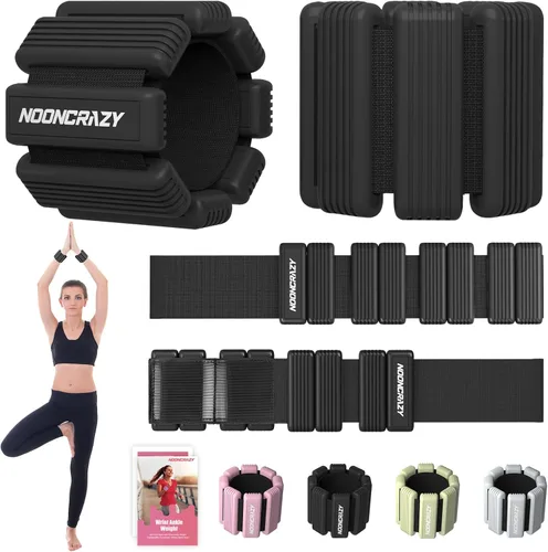 Miniatura 15 de Pilates - Pesas de tobillo y muñeca para mujer, juego de 2 pesas portátiles y fuertes para brazos y piernas (1 libra/2.2 libras cada una), pesas