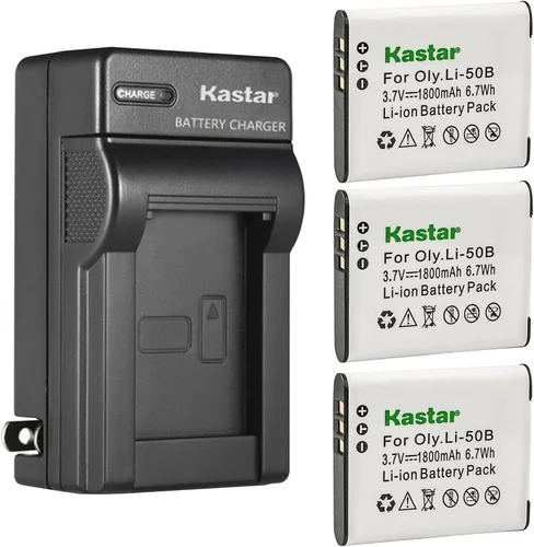 Miniatura 6 de Kastar Cargador de batería de pared AC para Olympus Li-50B, Traveller SH-25MR, SP-720UZ, SP-800, SP-810, SP-815UZ, Stylus 1010, 1020, 1030SW, 9000