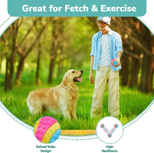 Miniatura 3 de Bola de juguete para perros Ethical Pets Sensory Ball, 2.5", Colores Variados