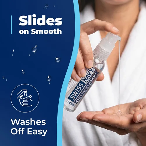 Miniatura 4 de Swiss Navy Lubricante Premium a Base de Agua - 2 oz - Gel Lubricante para Hombres, Mujeres y Parejas - Seguro para Juguetes - Fórmula que No Mancha