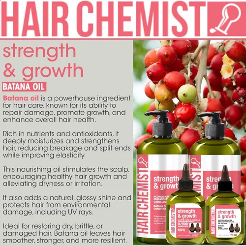Miniatura 6 de Hair Chemist Strength & Growth Batana Oil Conditioner 33.8 oz. - Acondicionador fortalecedor e hidratante con aceite de batana para el crecimiento