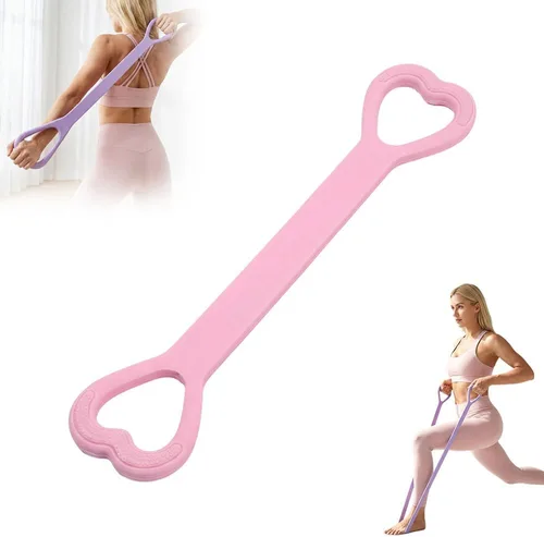 Miniatura 11 de Bandas de resistencia Figura 8 Bandas de ejercicio para mujer, bandas elásticas para entrenamiento, brazo, espalda, entrenamiento de hombro cuerdas