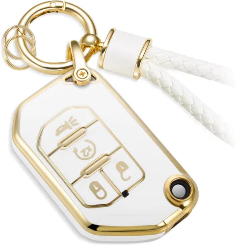 Miniatura 32 de para Cadillac - Funda para llavero con cuerda trenzada metálica, funda suave mejorada para 2020 en adelante CT4 CT5 CT6 XTS XT4 XT5 ATS, etc.