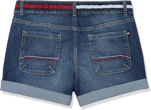 Miniatura 2 de Tommy Hilfiger Pantalones cortos de mezclilla elásticos de 5 bolsillos para niña