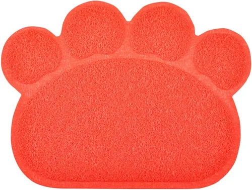 Miniatura 7 de DM Tapete para caja de arena para gatos en forma de pata, 10 colores disponibles, 15.75 x 11.75 pulgadas (Ártico)