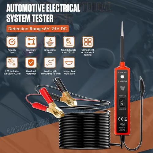 Miniatura 2 de Probador de sonda de cortocircuito de potencia, luz de prueba LED de 6V-24V, ubicación de seguimiento de cortocircuitos y alarma de zumbador