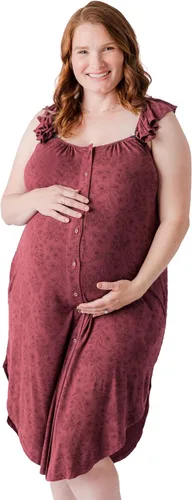 Kindred Bravely Vestido de parto y parto con correa de volantes Vestido de parto 3 en 1, parto y enfermería para hospital