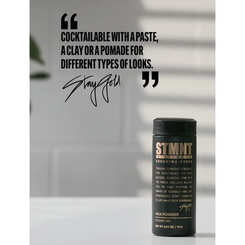Miniatura 3 de STMNT Grooming Goods - Cera en polvo, 0.53 onzas, acabado semimate, agarre y volumen añadidos, control medio, fácil de lavar, sensación de cabello