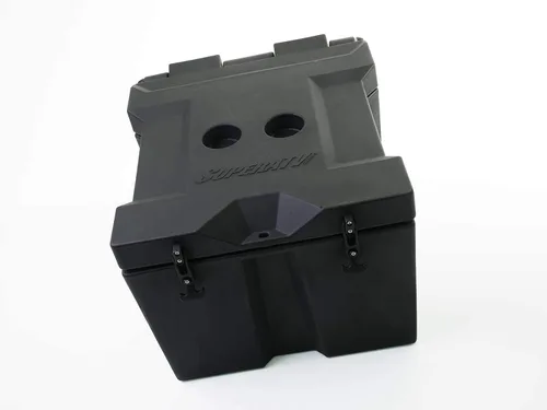 Miniatura 2 de SuperATV Enfriador trasero aislado de alta resistencia/caja de carga para Polaris RZR XP Turbo/XP 4 Turbo (2016+) - Tapa sellada mantiene el hielo
