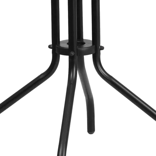 Miniatura 5 de Flash Furniture Bellamy - Mesa auxiliar redonda con marco de metal de vidrio templado para interiores y exteriores de 23.75 pulgadas