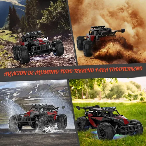 Miniatura 6 de BLUEJAY Coche de Control Remoto, Coches RC Juguetes de Alta Velocidad de 2.4GHz 33KM/H, Camión RC Monstruo Todoterreno a Escala 1:12 con Faros LED