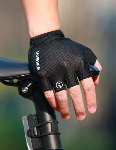 Miniatura 8 de INBIKE Guantes de ciclismo Guantes de ciclismo que absorben los golpes, transpirables, antideslizantes, sin dedos, para hombres y mujeres