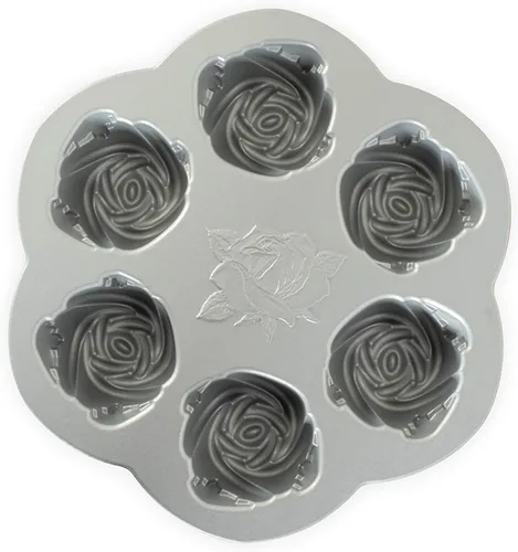 Miniatura 4 de Nordic Ware molde para pastel con forma de rosebud, capacidad de 2.25 tazas, color tofe