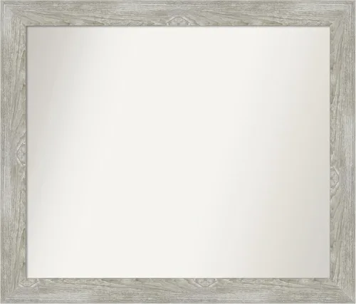 Miniatura 304 de Amanti Art Espejo de baño gris para sobre el fregadero, 31 x 48 pulgadas, espejo de tocador rectangular estrecho de color gris, marco de madera
