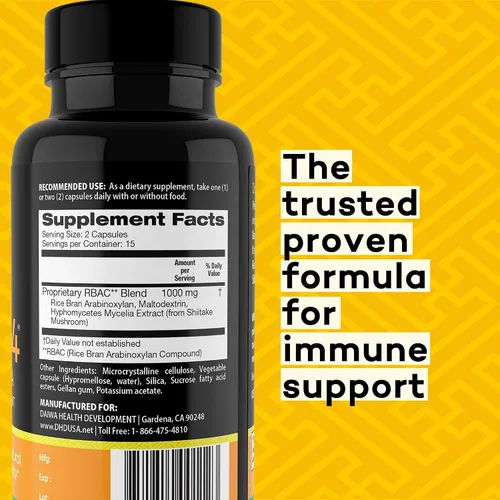 Miniatura 2 de Daiwa PeakImmune4 Suplemento natural de apoyo inmunológico Mejora la función de las células NK con extracto de micelio de salvado de arroz RBAC