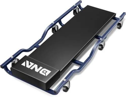Miniatura 12 de DNA Motoring 38 pulgadas de plástico de perfil bajo con ruedas para garaje con bolsillos laterales y 6 ruedas, azul, TOOLS-00391