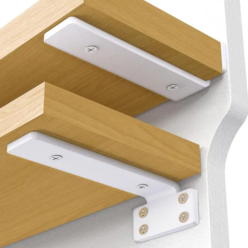 VANCASTLE Soporte de Estante, Soporte de Estante Flotante de 6 Pulgadas, Paquete de 6 Soportes de Estante Resistentes, Soportes de Estante de Pared