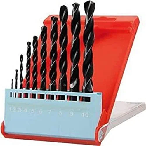 kwb 421340 HSS Juego de brocas metálicas, piezas, Ø 1 a 10, multicolor, 0.039-0.394 in