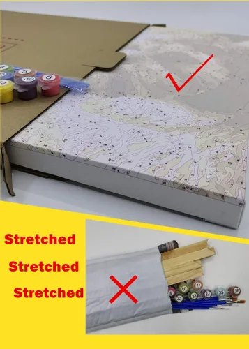 Miniatura 2 de GVS-ART Pintura personalizada por números con marco para adultos, lienzo enmarcado y estirado, pintura acrílica personalizada, lienzo personalizado