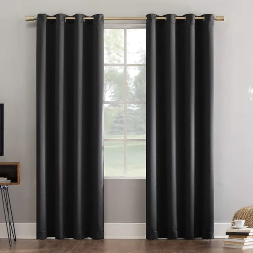 Miniatura 16 de Sun Zero Nordic - Juego de 2 paneles de cortinas con ojales de grado teatral extremo 100% opacas, 104" x 96" (2* 52" x 96"), cortinas opacas blanco