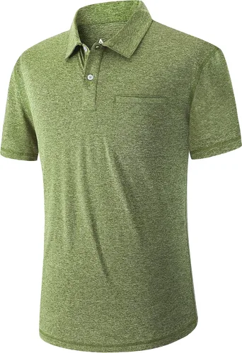 Miniatura 34 de V VALANCH Polo de golf de manga corta para hombre, estilo casual, con cuello que absorbe la humedad