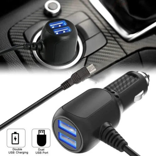 Miniatura 2 de Cargador de cámara para salpicadero, cable de alimentación USB, micro USB y cable mini USB, para cámara de tablero y cable de alimentación