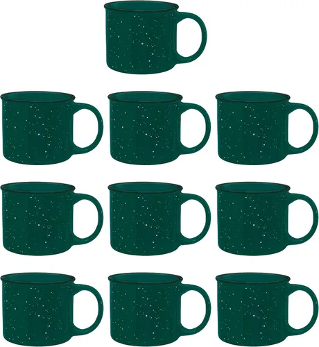 Miniatura 22 de DISCOUNT PROMOS Tazas de café personalizadas de cerámica para fogata, 13 onzas, juego de 10/50/100, paquete personalizado a granel, perfecto