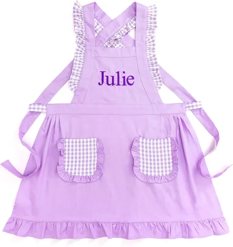 Miniatura 15 de MT WORLD Delantal para Niñas Pequeñas Delantales de Chef Personalizados para Niños con Nombre Delantales con Volantes para Niñas Pequeñas Vestido