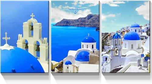 Miniatura 11 de Denozer - 3 piezas de arte de pared en lienzo con hojas verdes para sala de estar, decoración moderna del hogar, estirada y enmarcada lista