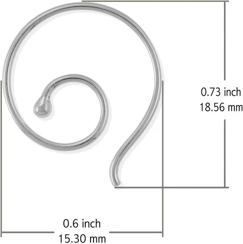 Miniatura 7 de Boma Pendientes de aro de plata de ley con espiral