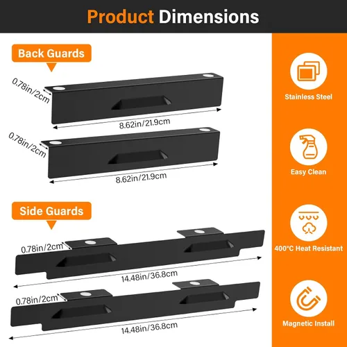 Miniatura 7 de Protectores de viento magnéticos para parrilla Blackstone de 22 pulgadas, parabrisas para accesorios de parrilla Blackstone, accesorios de parrilla
