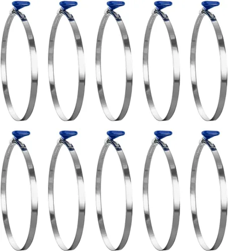 POWERTEC 70250-P2 Abrazadera de manguera de llave de 6 pulgadas, llave de tornillo de pulgar, abrazaderas de manguera de acero inoxidable ajustables