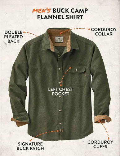 Miniatura 6 de Legendary Whitetails, Buck Camp - Camisa de franela para hombre
