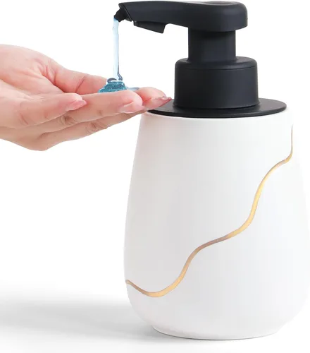Miniatura 2 de BosilunLife Dispensador automático de jabón para baño, dispensador líquido de manos libres, dispensador eléctrico inteligente de loción con bomba