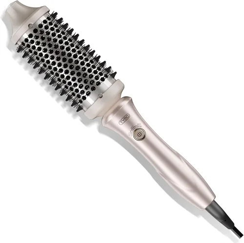 TYMO STYLUX - Cepillo térmico 2.0 para rizar, voluminizador de 1.7 pulgadas con ajuste flexible para alisar el cabello, herramienta de peinado
